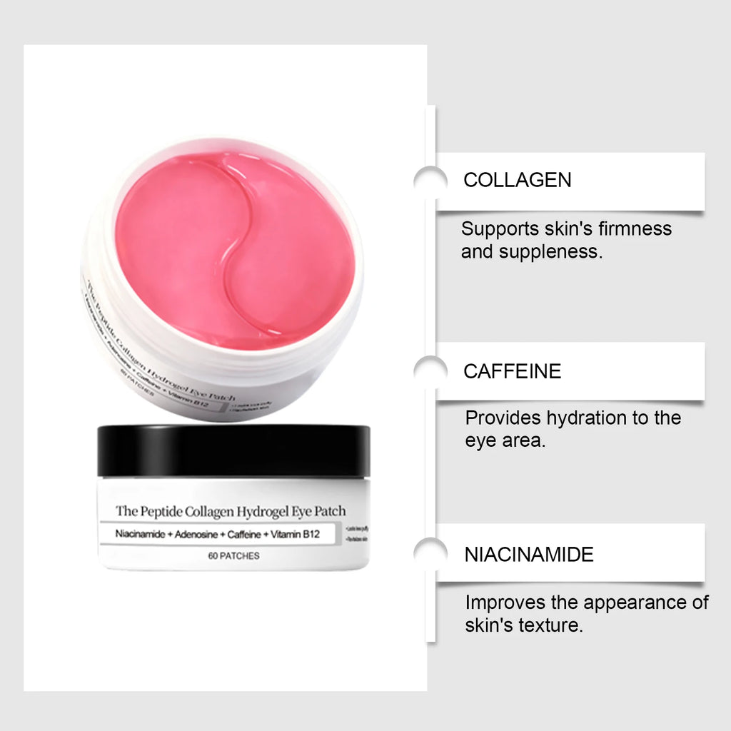 Peptide Collagen Hydrogel Eye Patches – Wrinkles & Dark Circles Eye Gel Patches Zpaxo