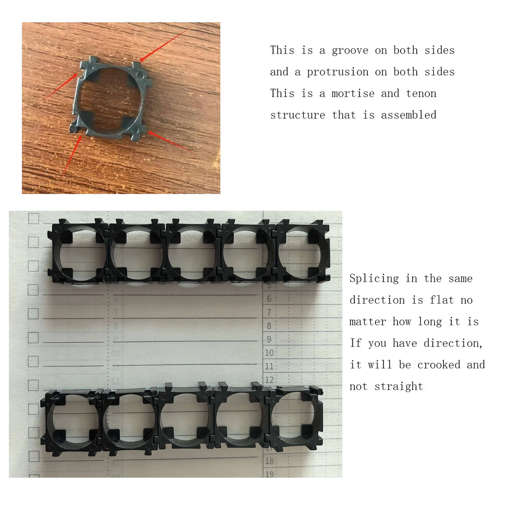 18650 Lithium Battery Holder Plastic Bracket Cylindrical Cell Stand