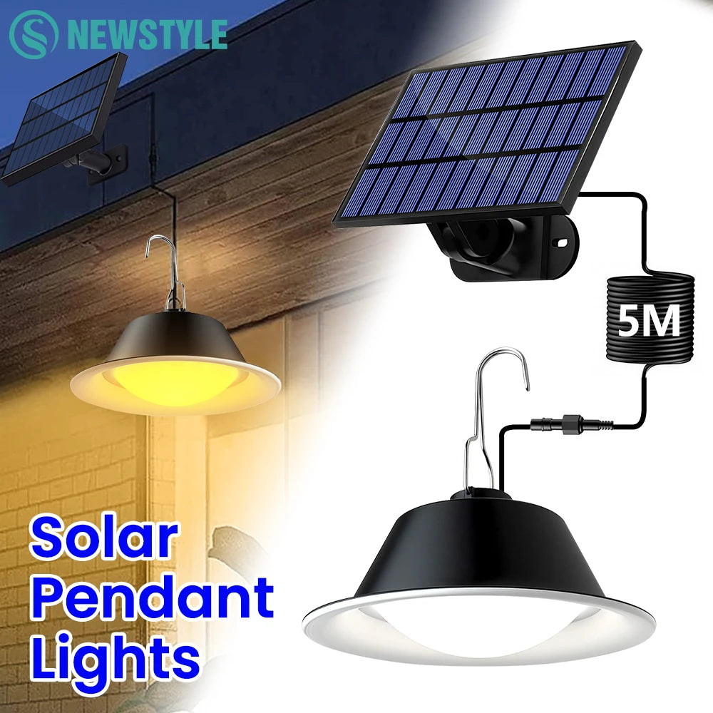 Solar Powered LED Pendant Lights 3 Lighting Modes IP65 Waterproof Portable Hanging Lamp for Shed Gazebo Garden Camping Porch Zpaxo