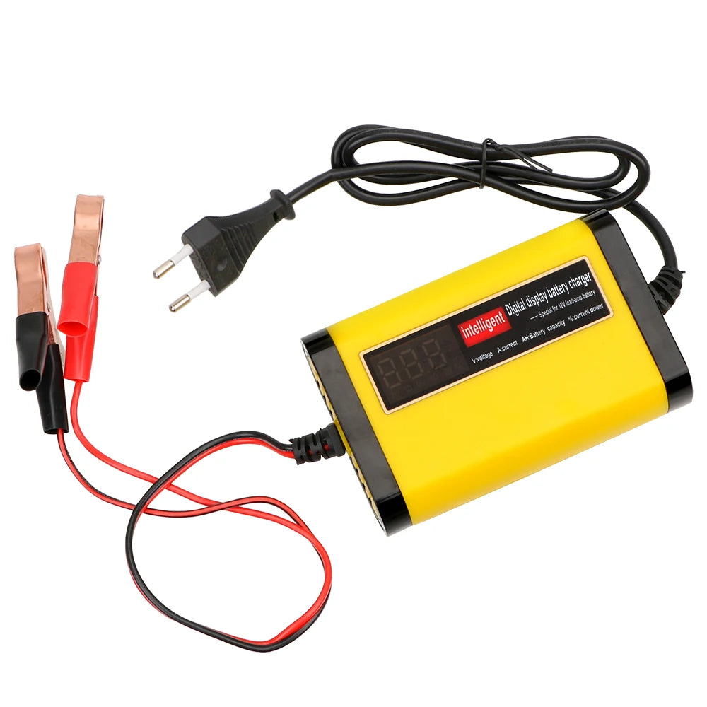 Full Automatic Car Battery Charger 3 Stages Lead Acid AGM GEL