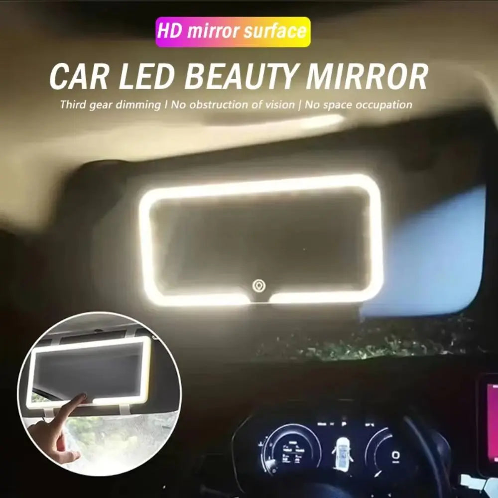 Three Gear Adjustment Sun Visor Vanity Mirror Dimmable Touchscreen Auto Vanity Mirror Makeup Mirror Charging Vanity Mirrors Zpaxo