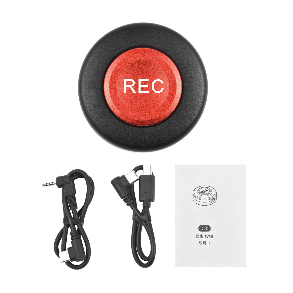 Camera Record Button Video Control Cold Shoe Mount 2 Cables