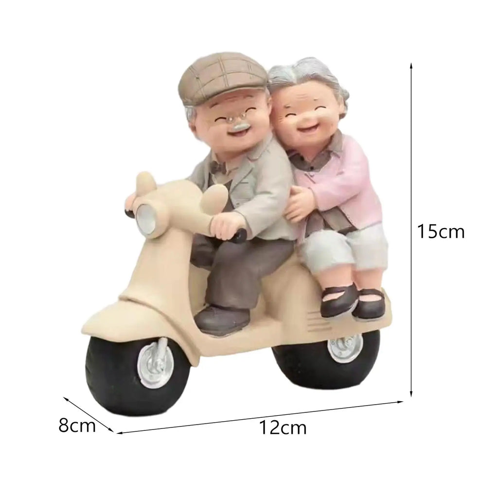 Old Couple Figurine – Resin Elderly Couple Statue Home Decor Resin Couple Figurine Zpaxo