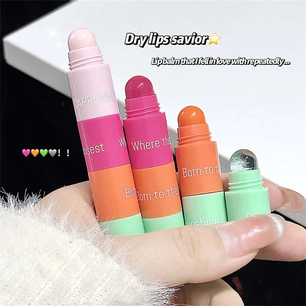 Lipstick Lip Gloss 4 Colors 1 Moisturize Nourish Balm Pen Lipliner Zpaxo