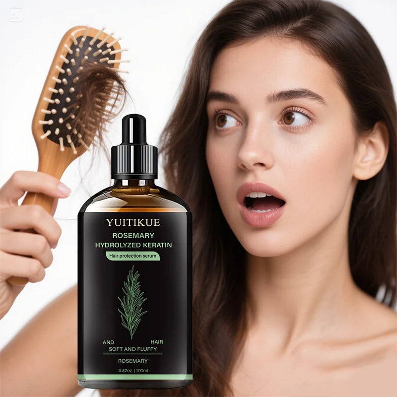 YUITIKUE Hair Serum – Rosemary & Keratin for Smooth, Shiny Hair Hair Protection Serum Zpaxo
