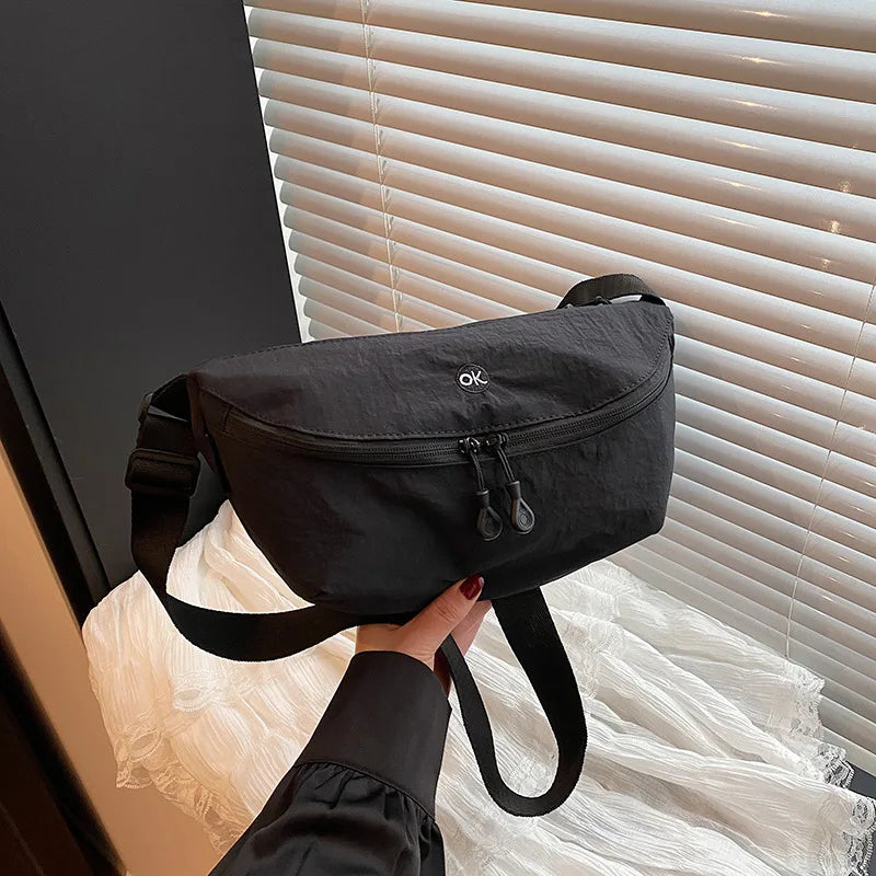 Soft Shoulder Cloth Bag Women's Bag Crossbody Bag Mobile Phone Cosmetics Fashionable Shoulder Bag Dumpling Bag Birthday Gift Zpaxo