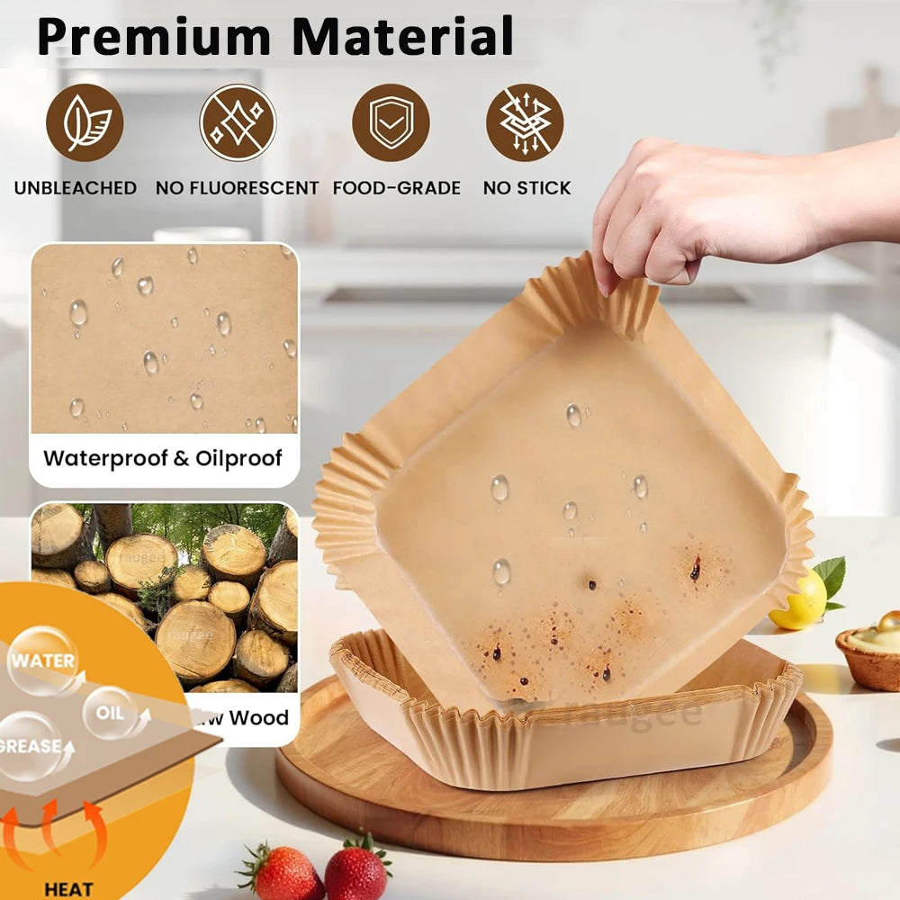 Air Fryer Disposable Baking Paper Non-stick Mat Square Parchment