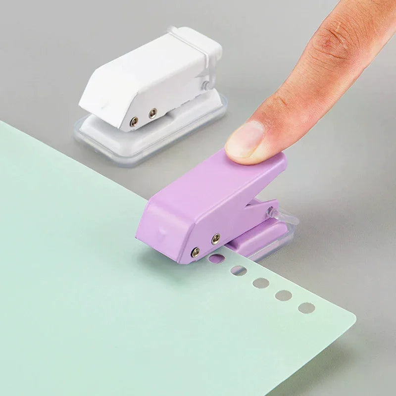Mini Hole Punch 1 Hole Cute Paper Punch Portable Round Hole Puncher Paper Cutter Kawaii Office School Supplies Stationery Items Zpaxo
