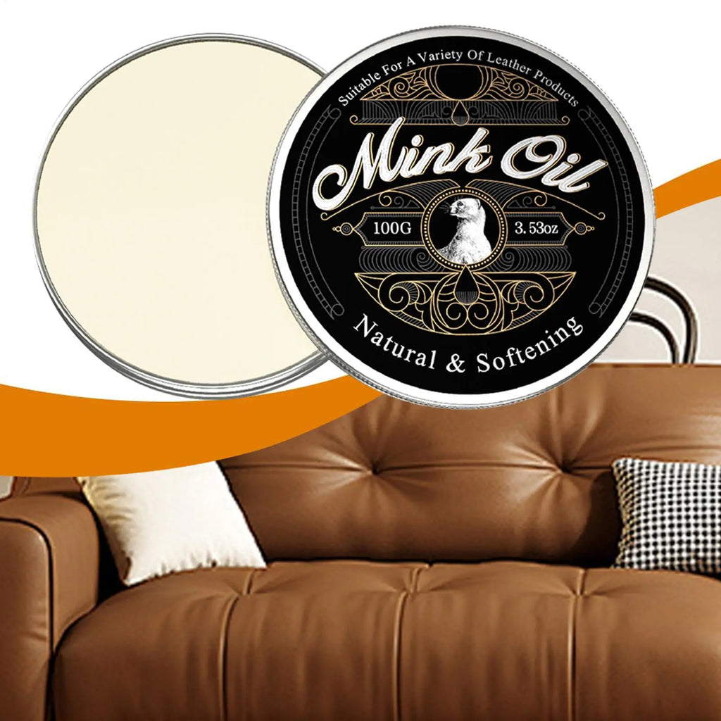 100g Mink Oil For Leather Boots Leather Care Cleaner Conditioner Soften And Restore For Boots Shoes Clothing Zpaxo