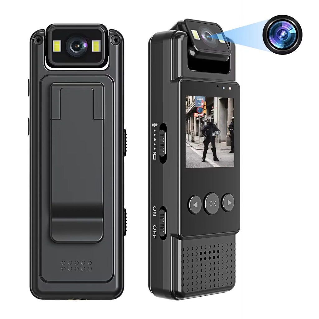 HD Wifi Mini Camera 1080P Portable Digital Video Recorder Body Camera Infrared Night Vision Police Camera with Screen Display Zpaxo