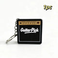 S1 Portable Guitar Pick Storage Box Keychain Hanger Anti-losing Picks