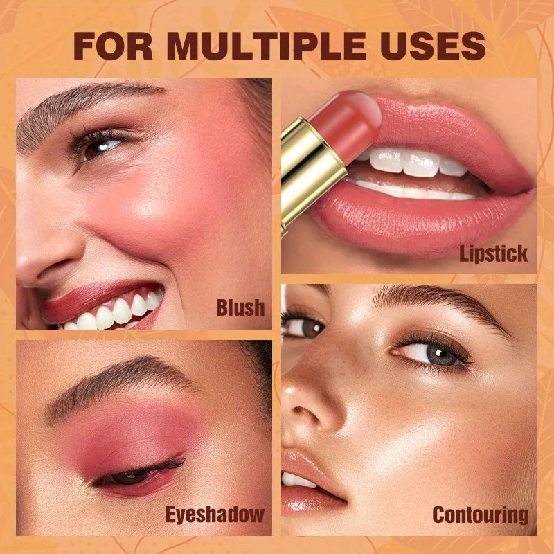 2-in-1 Grooming Stick Daily Portable Grooming Blush Light Soft Mist Makeup Effect Double Head Stick Zpaxo