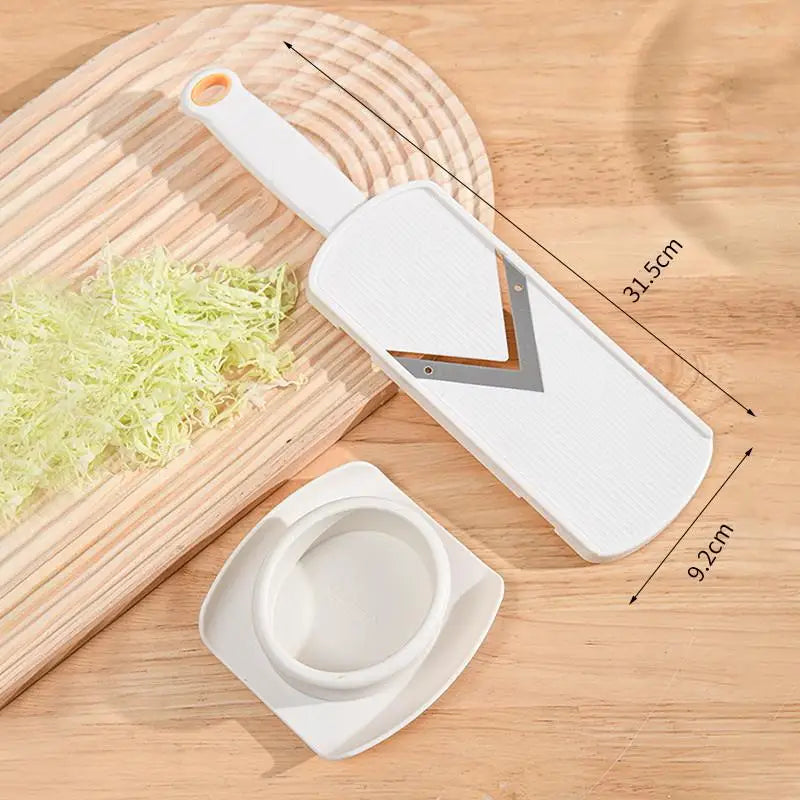 Vegetable Slicer Grater Cabbage Grater Slicer Cutter Shredders For Various Ingredient Handling Multi-Functional Kitchen Gadget Zpaxo White