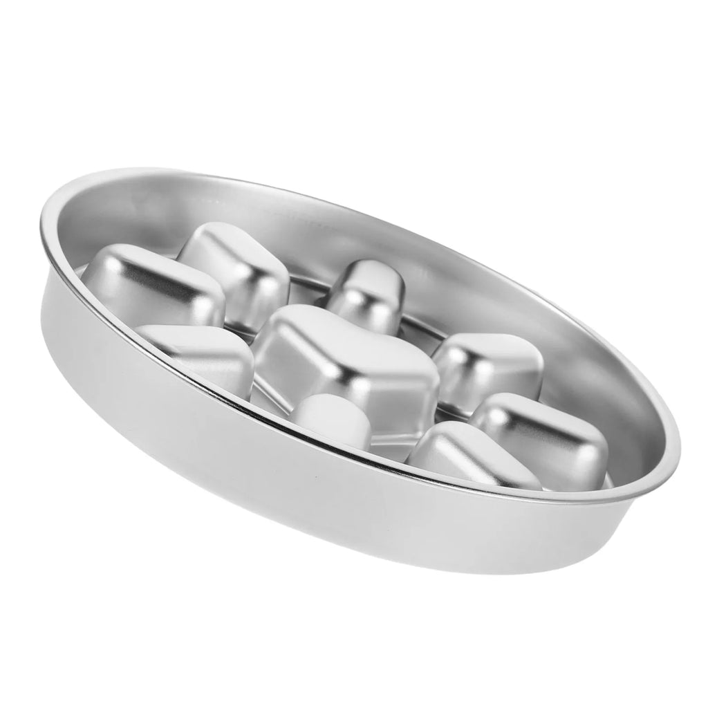 Stainless Steel Slow Feeder Dog Bowl Non-slip Puzzle Design Eating