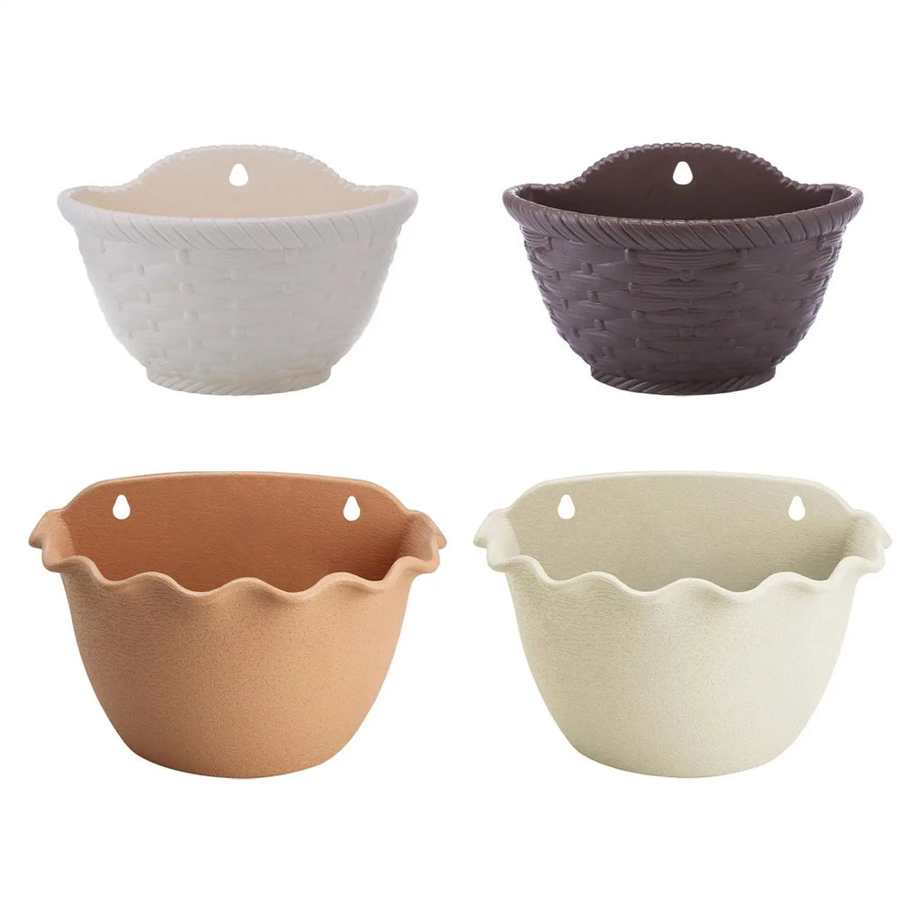 Self Watering Flowerpot with Drainage Mesh Outdoor Hanging Flowerpot Balcony Planters for Interior and Exterior Plant Decor Zpaxo
