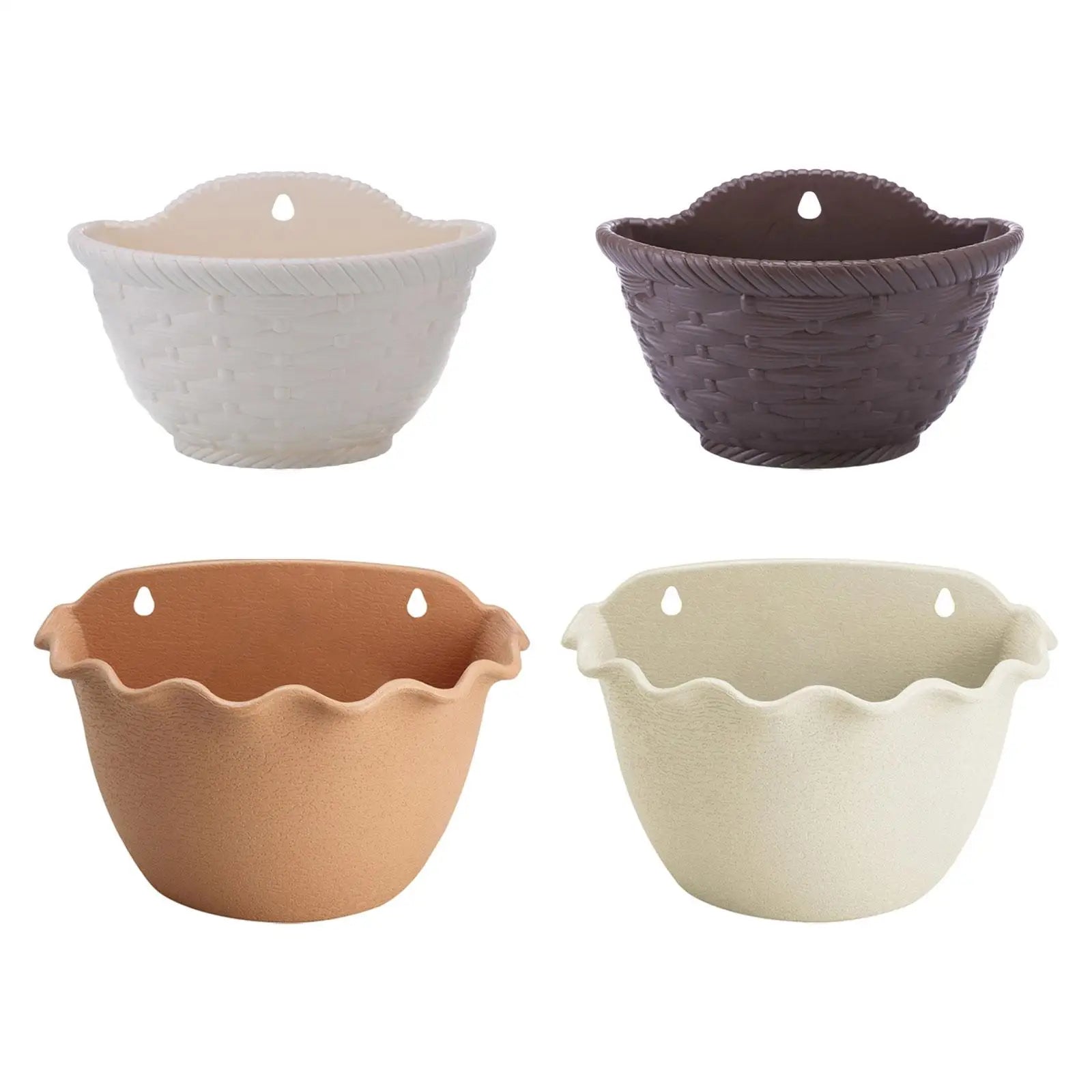 Self Watering Flowerpot with Drainage Mesh Outdoor Hanging Flowerpot Balcony Planters for Interior and Exterior Plant Decor Zpaxo