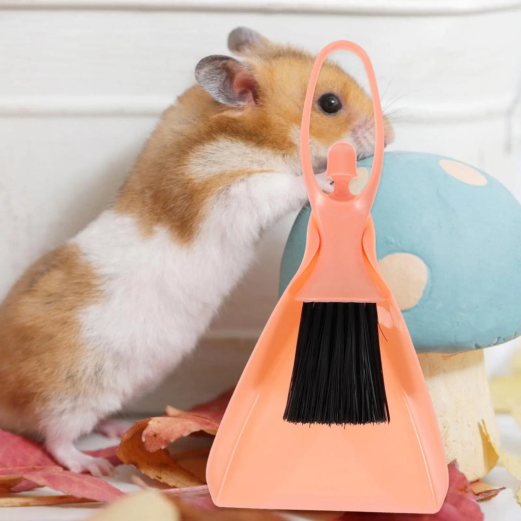Portable Mini Dustpan Broom Efficient Desktop Cleaning Tool Hamster