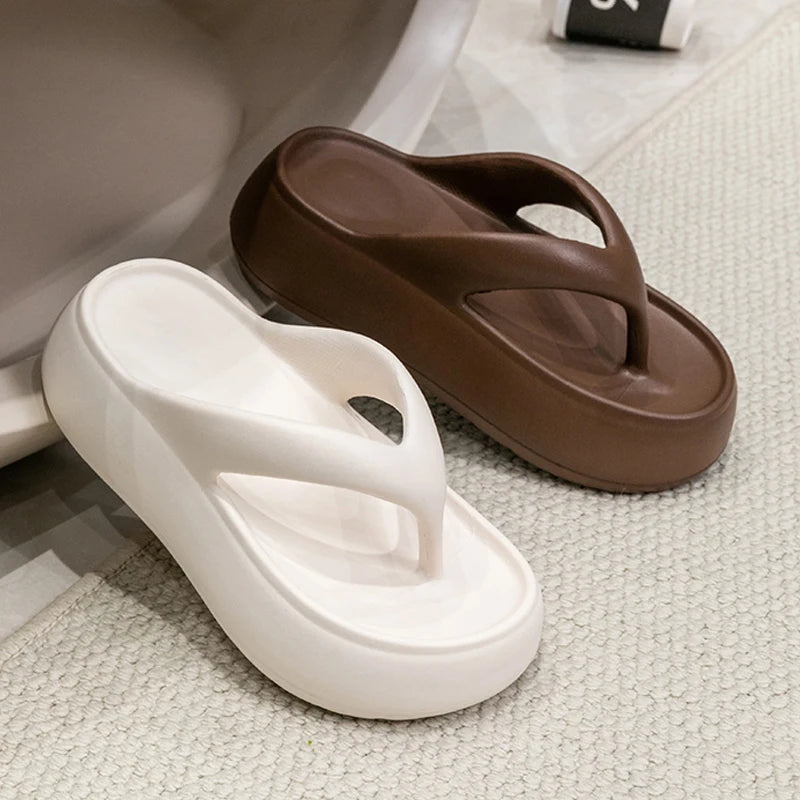 Summer Thick Bottom EVA Flip Flops Women Non Slip Platform Sandals