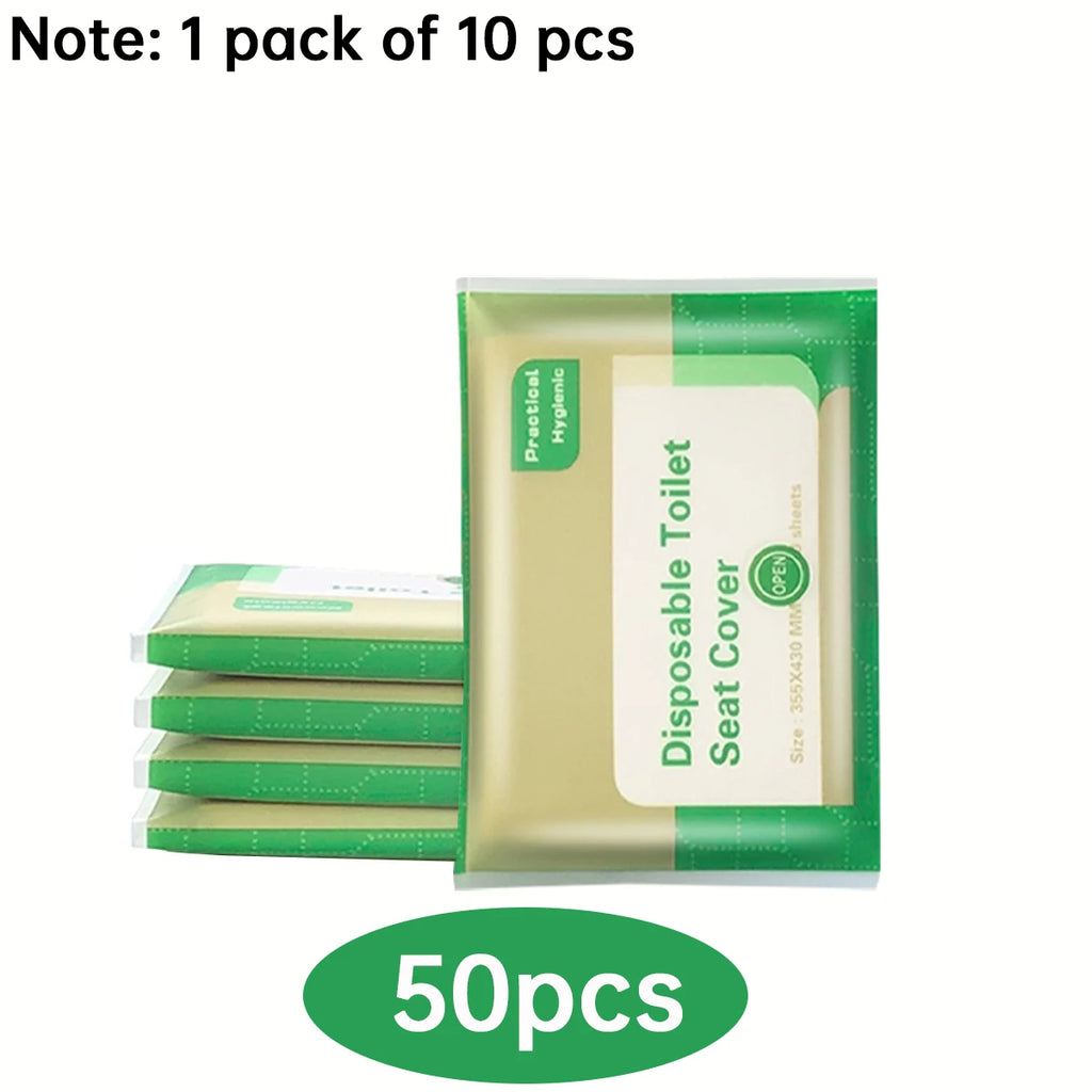 Disposable Flushable Toilet Seat Covers 50/20 Pack | Travel