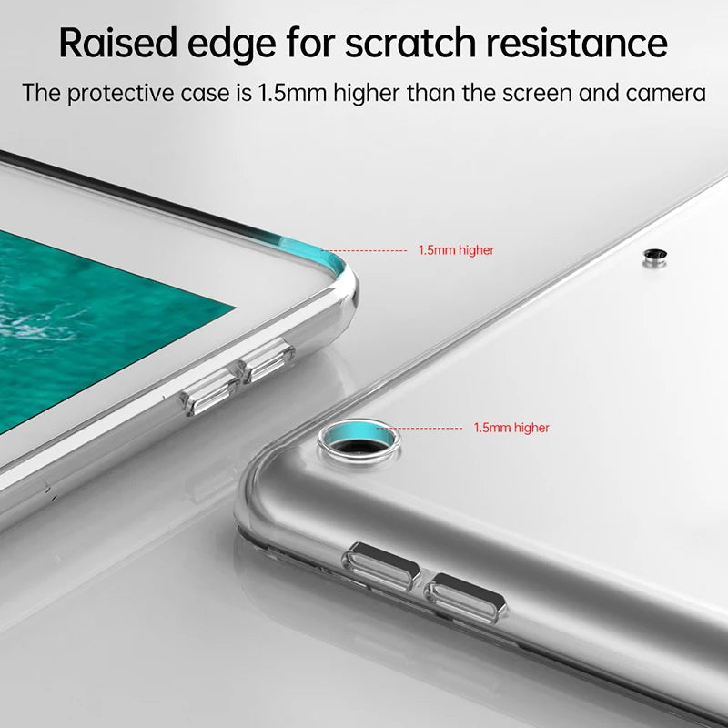 Transparent Case For iPad 10th generation Air 5 4 Pro 11 12.9 2022 Soft Silicone Cover For iPad 10.2 9th 8th 7th Mini 6 Pro 9.7 Zpaxo