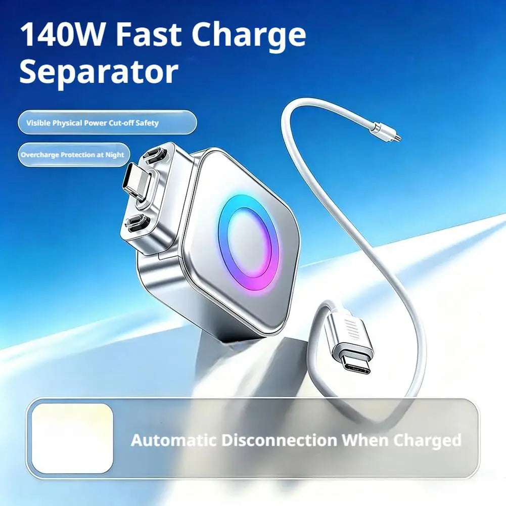140W AI USB-C Auto Cut-Off Charging Protector | Overcharge Guard USB Charging Protector Zpaxo