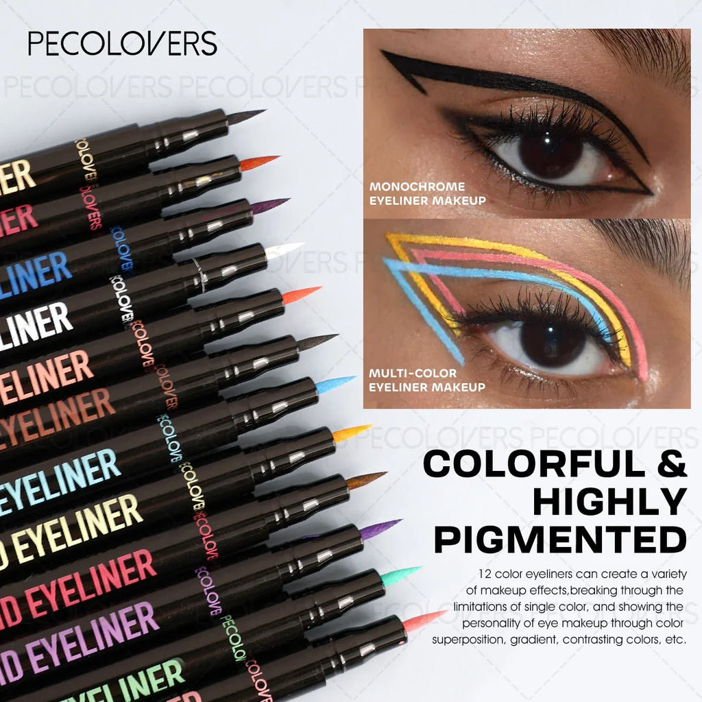 Green Liquid Eyeliner Long-lasting Fast-dry Smooth Application Eye Zpaxo