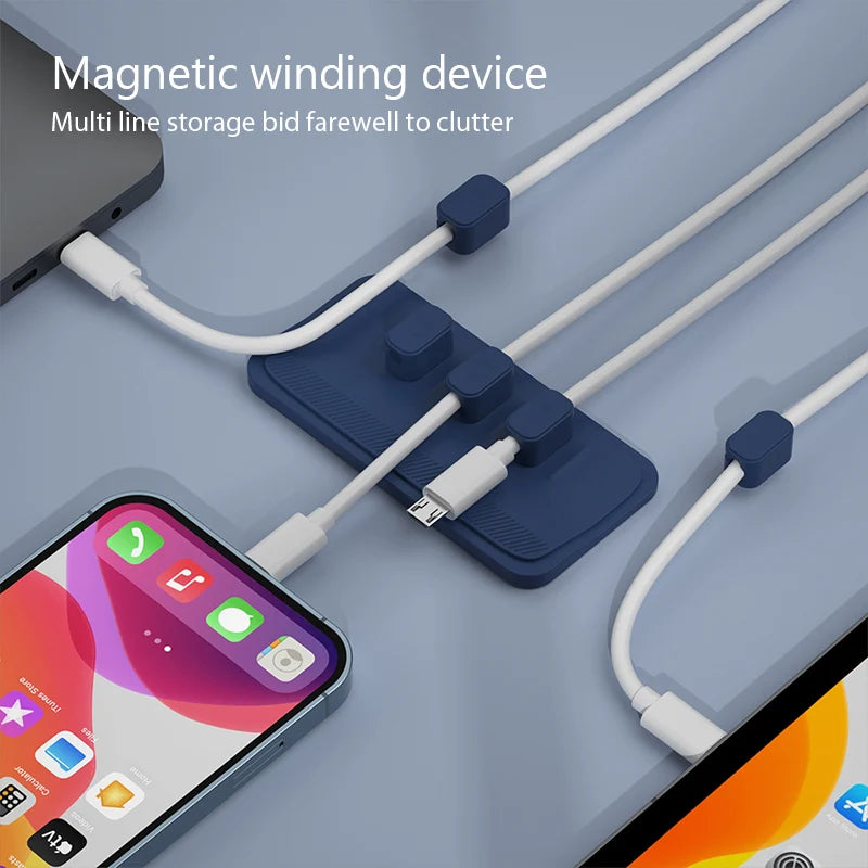 Magnetic Cable Management Holder Clips Desk Multipurpose Cord Keeper Zpaxo