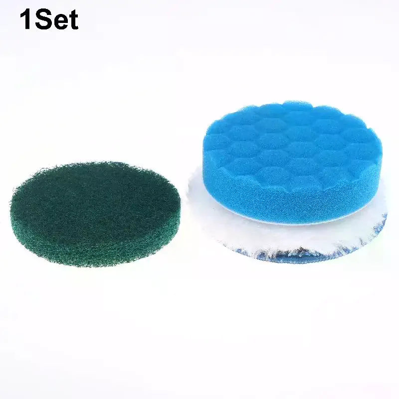 1/3/5Set 4inch Flocking Hexagonal Sponge Electric Cleaning Brush Head Accessories Polishing Pad Sponge Wheel Polishing Disc Sc Zpaxo
