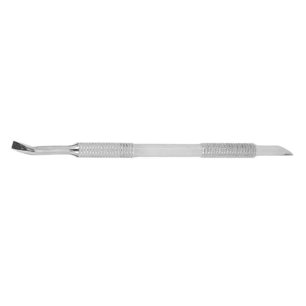 Stainless Steel Double Ended Cuticle Pusher Beveled Bent Blade Zpaxo