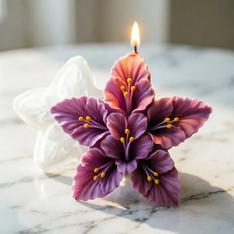 Heart Moon Spherical Flower Silicone Candle Mold 3D Floral Geometric Aroma Soap Gypsum Plaster Craft Ornament Mold Home Decor Zpaxo