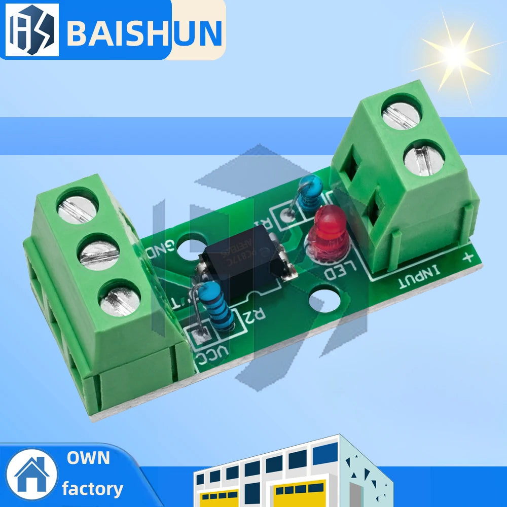 PC817 EL817 1-Channel Optocoupler Isolation Module 3 3V-5V 12V 24V Zpaxo