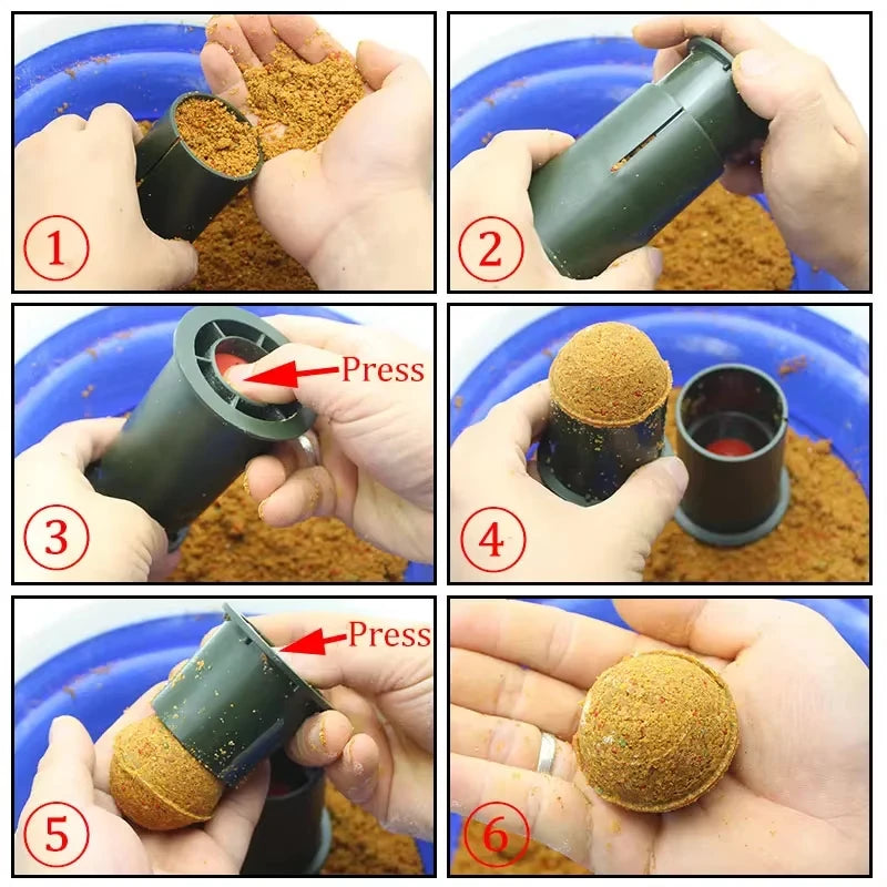 Hirisi Fishing Bait Ball Shaper, Groundbait Ball Maker, Easy-to-Use Fishing Bait Making Tool, 40mm, 1Piece Zpaxo