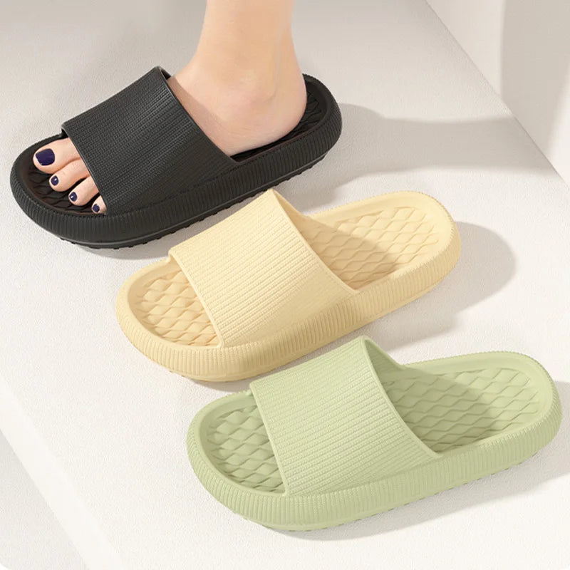 Men Thick Platform Cloud Slippers Eva Cfortable Non-slip Home Slides