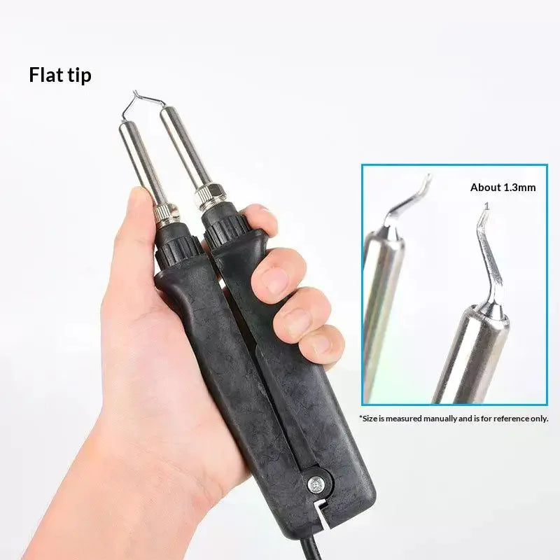 902 BGA Rework Soldering Station Double Electric Heating Clip Soldering Iron Tweezers Portable Desoldering Tweezers Support Tool Zpaxo