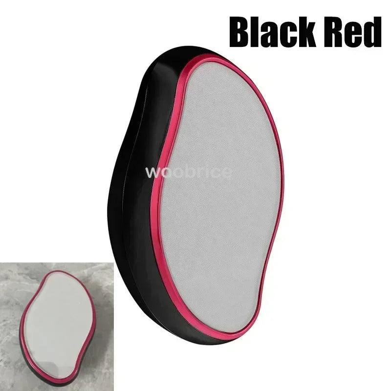 Eraser Depilator Leg Hair Crystal Epilator Hair Physical Hair Removal Eraser Glass Remover Painless Epilator Cleaning Reusable Zpaxo black red