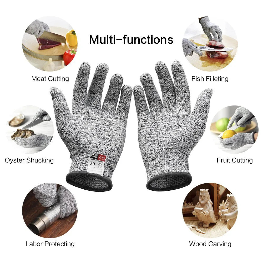 Level 5 Cut Resistant Gloves Food Grade Kitchen Cooking Women Men Zpaxo