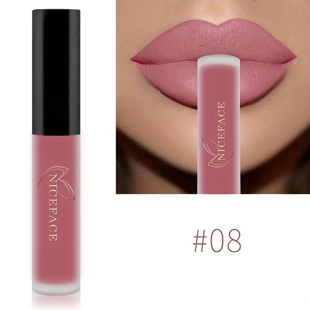 20 Colors Optional, High Pigmented Matte Velvet Lip Glaze - Long-Lasting, Smudge-Proof, Non-Moisturizing Liquid Lipstick 1pc Zpaxo 08