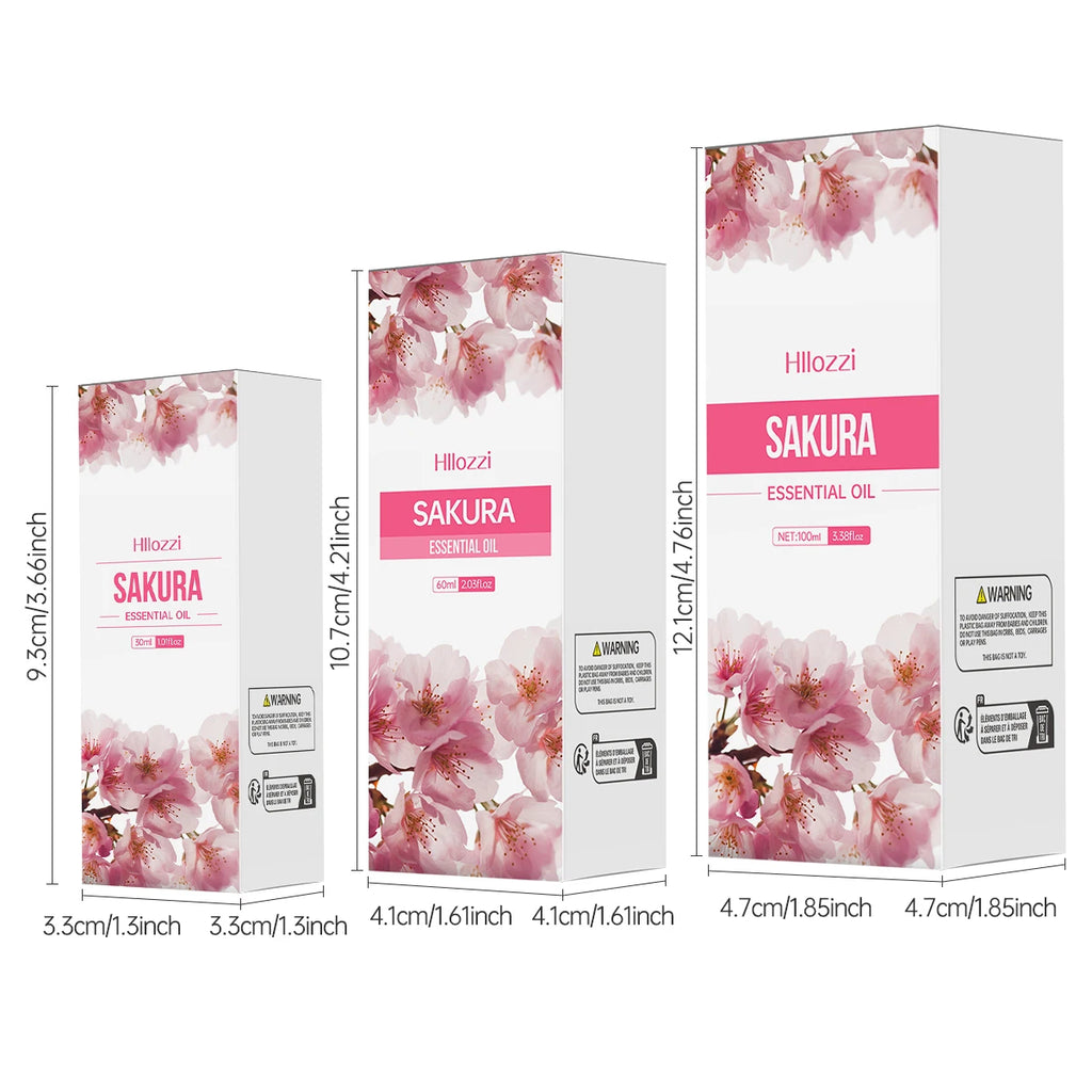 100ml/60ml/30ml Cherry Blossom Essential Oil is suitable for facial skin care, body care, aromatherapy, aromatherapy essential o Zpaxo