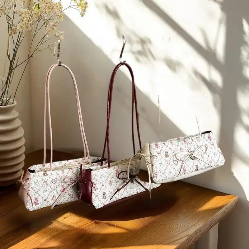 Contemporary Sweet Bow Shoulder Bag Cartoon Print Large Women S Tote Zpaxo