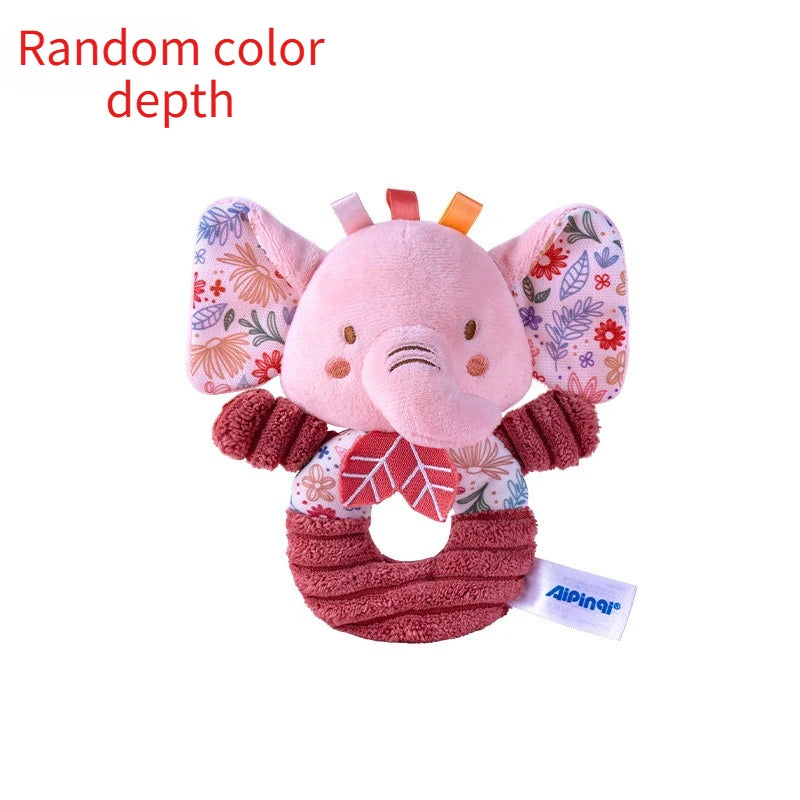 Pink Hand Cranked Ring Newborn Plush Toy 0-1 Year Old Baby Ringed
