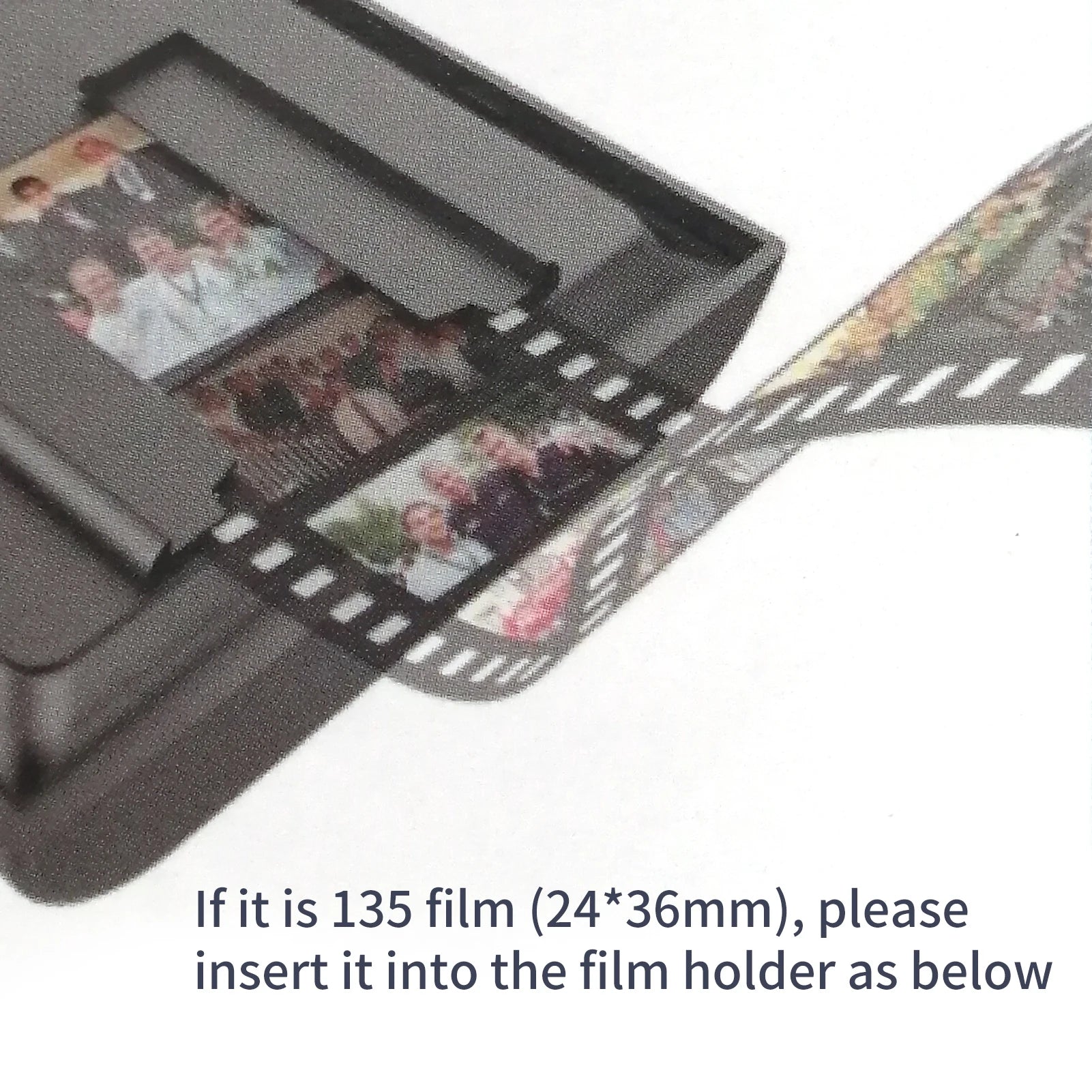 Film Scanner Mobile Film and Slide Scanner for 35mm/135mm Negatives Slides Foldable Novelty Scanner with LED Backlight Free APP Zpaxo