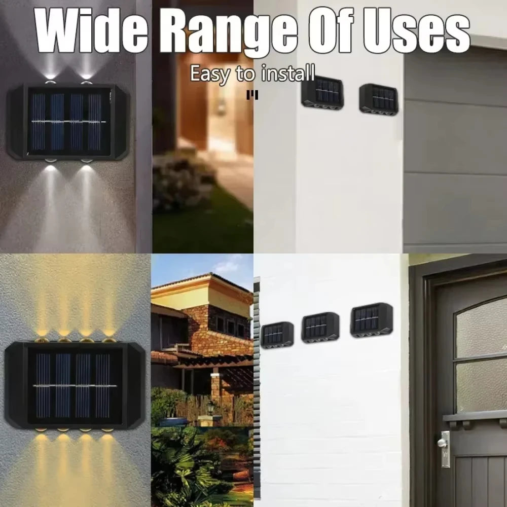 Solar Powered Lighting Waterproof Sensing Courtyard Light Automatic Zpaxo