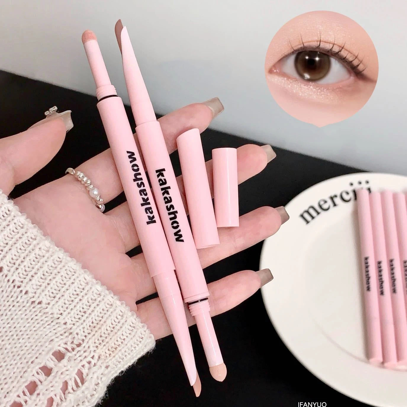 Mulitfuntional Double Ended Lying Silkworm Pen Eyeliner Pencil