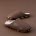 Men's Winter Slippers Fleece Lined House Shoes Waterproof PU Leather