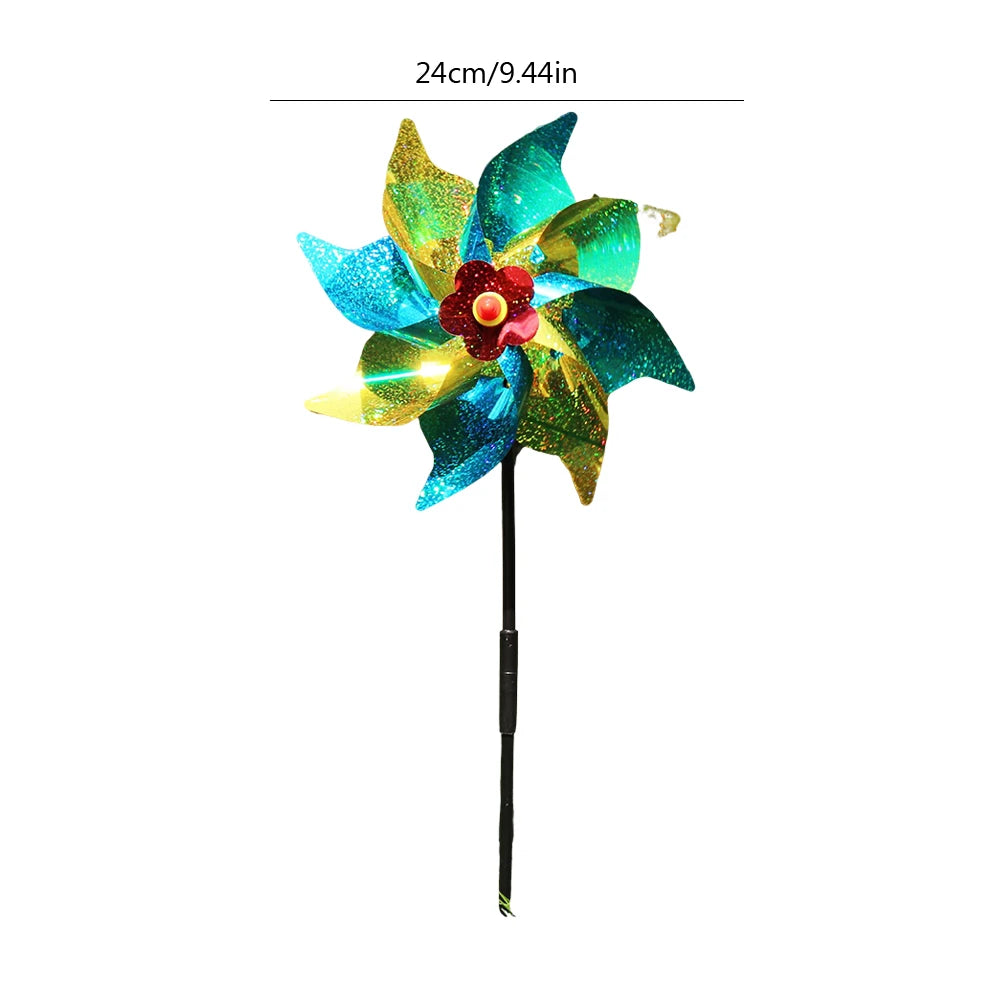 2 Windmill Bird Repellent Garden Decorations Colorful Wind Spinner Zpaxo E