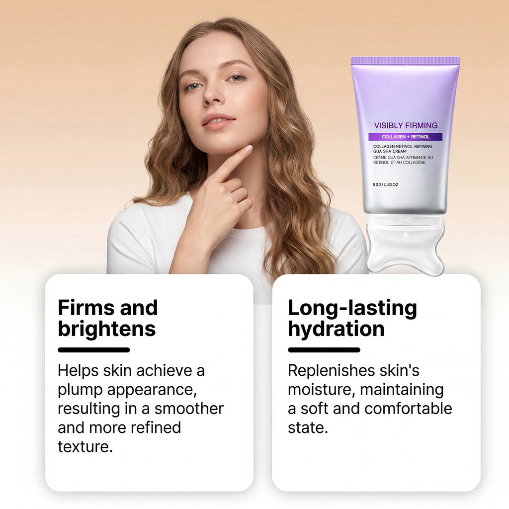 Retinol Collagen Gua Sha Lifting Face Cream 80g – Firms & Contours Lifting Face Cream Zpaxo