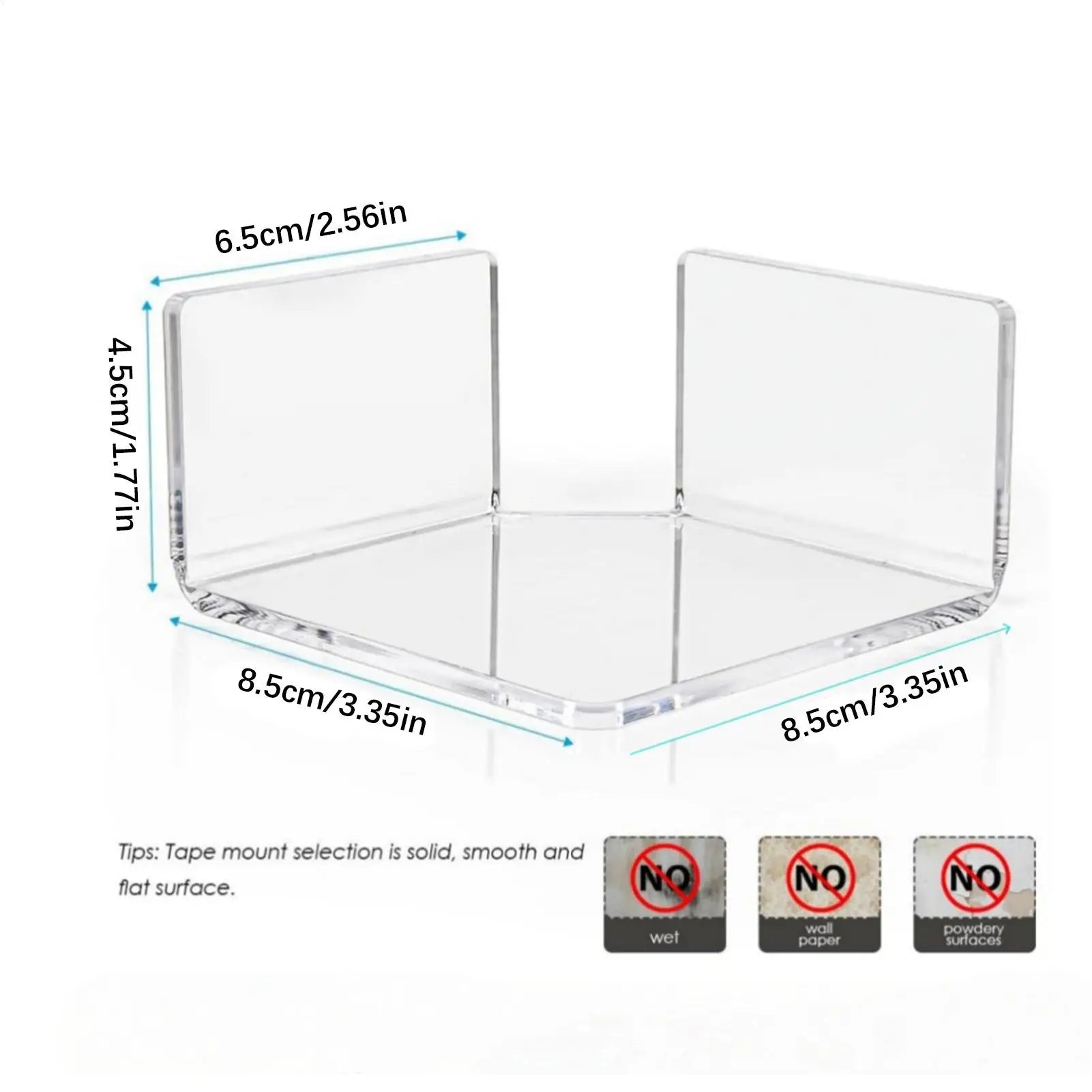 Corner Camera Mount 2 Acrylic Small Adhesive Wall Stand Security