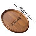 Wooden Serving Tray Oval Rustic Display Plate Charcuterie Dessert