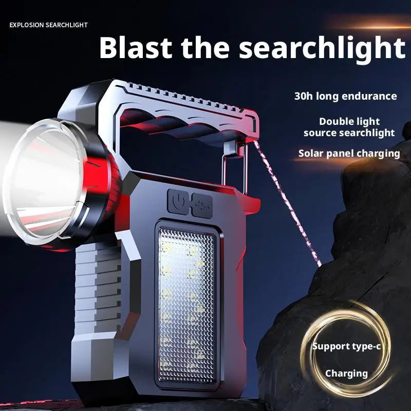 ESMARTER Solar Rechargeable LED Searchlight | Handheld Spotlight
