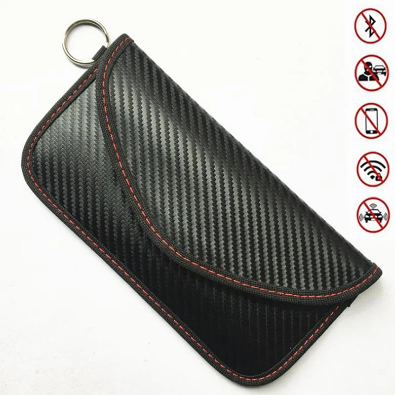 Faraday Bag Car Key RFID Signal Blocker – Carbon Fiber Pouch